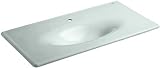 KOHLER K-3052-1-FE Iron/Impressions 43" Cast Iron One-Piece Surface and Integrated Bathroom Sink wit