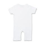 Larkwood Baby Unisex Short Sleeve Romper Suit (3-6) (White) by Larkwood