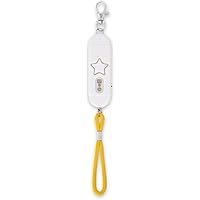 アスカ 防犯ブザー 夜道で揺れると光る 生活防水 GE082W ホワイト