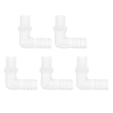 RATCHROLL 5個のプラスチックホースバーブフィッティング7/16"ホースバーブG1/4メスNPTエルボーバーブアダプタークリアPP