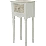 KD電話台/FAX台 【ラフィネ】木製 引き出し収納付き アンティーク調 (インテリア家具) 【完成品】