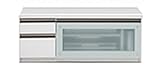 日本製 モダン 幅100cm ロータイプテレビボード 完成品 (ホワイト)