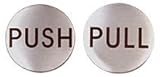 CRL Brushed Stainless 2" Round Push/Pull Set - Etched Stainless Steel [並行輸入品]
