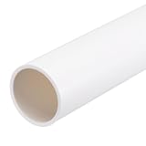 uxcell PVC剛性丸パイプ 28.6mm 内径 32mm 外径 8" 長さ ホワイト 水管 クラフト ケーブルスリーブ用