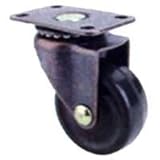 Mintcraft JC-D06-3L 2-Inch Plate Caster with Rubber Wheels, Antique Copper by Mintcraft