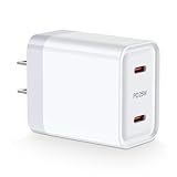 急速充電器 Type-C USB充電器 25W 2ポートType-C*2 iPhone 16充電器 タイプc type c コンセント [PD3.0対応/PPS急速協議対応/PSE認証済み] iPhone16/15/14/13シリーズ/Galaxyシリーズ/iPad/Macbook Air/Surface/その他 PD25Wの規格内で充電可能な機器