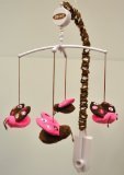 Lady Bugs pink/chocolate Musical Mobile by Bacati [並行輸入品]