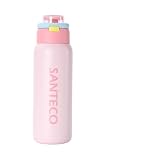 SANTECO 真空二重構造 保冷 水筒 2WAY飲み口 750ml スポーツ 旅行 漏れない ロック蓋 保冷 BPAフリー マグボトル (夢のようなキャンディ)