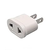 変換プラグ 電源プラグ コンセントプラグ 海外用電源変換プラグ携帯便利 日本国内用 海外旅行用 ヨーロッパ旅行用プラグアダプター、EUプラグから米国プラグアダプター | トラベルチャージャーコンセントコンバータ,安全難燃性シェルコンセントコンバータ