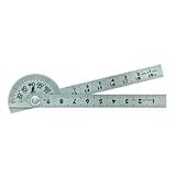 プロトラクター ミニ ステン φ40 竿目盛10cm 62987 ステン ステンレス 角度計 測量 大工道具 工具 シンワ測定