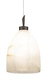 Juno Lighting Group P52MP3-BRZ-WHO Dome 3-Light 12V Multi-Point Pendant, Natural White Onyx Stone Sh