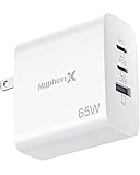 65W PD 充電器 type-c 充電器 新生代GaN技術 3ポート タイプｃ 急速充電器 PSE技術基準適合 PPS PD QC 急速充電規格対応 usb-c*2 usb-a*1 3ポートガリウム充電器 iPhone iPad Android Xperia Kindle 各種 USB-C機器対応（65W-white）