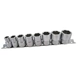 Koshihara ソケット8個セット、ホルダー付き　3/8"DR　6PT ミリ DIY 整備用工具