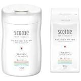 【まとめ買い】スコッティ ウエットティシュー 純水99% 本体150枚+つめかえ130枚