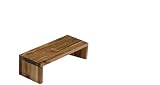 WOODPRO アカシア モニター台 デスクシェルフ 幅40cm 高さ7cm 奥行19cm ダークウォルナット色 完成品 木製 モニタースタンド 卓上 パソコン台 ディスプレイ台 机上台 コの字ラック 受注生産