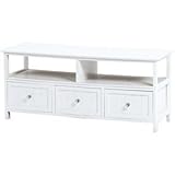 ローボード（テレビ台/テレビボード） 木製 引き出し収納付き 白 【完成品】 【代引不可】
