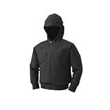 空調服 フード付綿薄手長袖ブルゾン リチウムバッテリーセット BM-500FC69S4 チャコール 2L