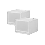 【通販限定2個セット】天馬 収納ボックス フィッツケースマルチ キッチン収納 幅40×奥行40×高さ30cm ランドリー 収納ケース 省スペース 衣装ケース 日本製 再生材配合 サステナブル【色 ホワイトクリア】 【40-40M】