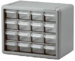 Akro-Mils 10716 16-Drawer Plastic Parts Storage Hardware and Craft Cabinet, 10-1/2-Inch by 8-1/2-Inc
