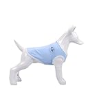 PetGround 犬 服 夏 タンクトップ ひんやり 冷感 UVカット メッシュ タンクトップ クール 虫除け 涼しい 氷 犬服夏用 小型犬 中型犬 男の子 女の子 (ゼニスブルー, 5XL)