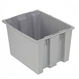 Quantum Stack And Nestトートバッグボックス – 19 – 1 / 2 × 38.1 – 1 / 2 x10 " – レッド – Lot of 6 グレー SNT190 GRAY 