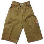 アーチスタイル シンプルデザインに刺繍のハーフパンツ（濠Du)マスタード 95cm