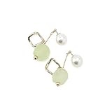 [ロペピクニックパサージュ] Recycle glass パールキャッチチェーンピアス イエロー系（81） F