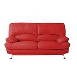 ソファー 2.5人掛け【Liveral】レッド 木脚　ナチュラル ハイバックソファ【Liveral】リベラル【代引不可】