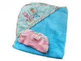 032-29871 Girls Hooded Towel w/ Washcloth Turquoise by Sweet & Soft