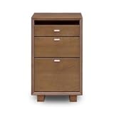 ミニチェスト 完成品 幅45cm3段 木製 北欧風　ブラウン