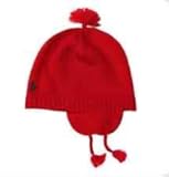 ラルフローレン　Ralphlauren メリノウール　イヤーフラップ付きニット帽　レッド [並行輸入品]