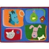 Joy Carpets Kid Essentials Infants & Toddlers My Favorite Animals Rug Multicolored 7'8 x 10'9 [並行輸入品