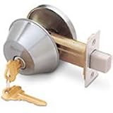 Weslock 00371-B-3SL23 Round Single Cylinder Deadbolt, Polished Brass [並行輸入品]