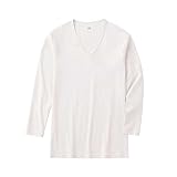 [グンゼ] Tシャツ YG NEXTRA 長袖 Vネック 9分袖 綿100% オールシーズン 吸汗速乾 汗臭ケア USAコットン メンズ ホワイト L