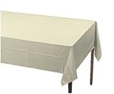 Cream Plastic Tablecover (137cm x 274cm) by Party Savvy