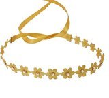 Flower Wrap in Matte Gold with Gold Color Rhinestones by Chic Crystals