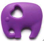 SillyMunk TM Silicone Teething Animal Pendants - Elephant (Purple) by SillyMunk TM