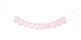 Little One Banner Bunting Laser Cut Felt 50 inches wide - Baby Shower - Pink [並行輸入品]
