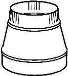 Imperial Manufacturing Gv1416 Furnace Pipe Reducer Galv 26ga5x4" [並行輸入品]