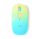 Bluetooth＆2.4G、充電式静音ワイヤレスマウス、3台PC対応、3段DPI、かわいい、おしゃれ、グリーン、イエロー、 EGRET PrettiE (萌黄) EM23-P3