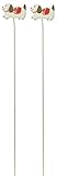 asca お正月飾り ちりめん戌飾りピック (1袋2本入) 全長37cm 飾り3×4.8cm A-79030-000