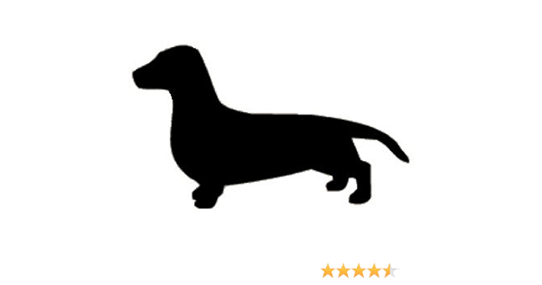 Amazon Co Jp ダックスフンド ダックスフント Dachshund 犬 スムース シルエット ステッカー シール デカール ブラック 文房具 オフィス用品