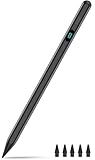 iPadペンシル【交換用ペン先5本付き】USB-C急速充電タッチペン 磁気吸着 iPad6-11(A16)世代,Mini5-7(A17Pro)世代,Air/M3/M2/11&13インチ,iPad Pro/M4/M5/13&12.9&11インチ対応スタイラスペン (ブラック)