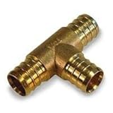 1" PEX x 3/4" x 3/4" PEX Tee - Brass Crimp Fitting (10 in Bag) [並行輸入品]
