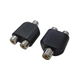 （まとめ）変換名人 AVプラグ RCA（メス）2P to RCA（メス）モノラル AV／RCA2J-RCAJM（2P）【×20セット】