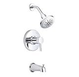 Danze D511030T Amalfi Single Handle Tub and Shower Trim Kit with Efficient Flow Showerhead, Chrome [