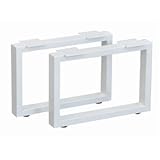 テーブルキッツ テーブル用角枠脚 【奥行45cmタイプ/ロータイプ 2本組 ホワイト】 スチール製 〔DIYキット 什器〕 脚のみ