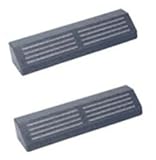 駐車場の本石自然石仕様車止め（カーストッパー） 幅600mm高110mm　クリスタルブラック　SPDX-BL 2個セット