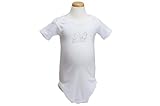 D&G JUNIOR(ディー＆ジー ジュニア)半袖 ロンパース ラインストーンロゴ＆レース ホワイト 18/24M【並行輸入品】