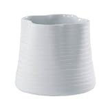 【6個入】花器(花瓶/フラワーベース) エフ ルーズィー φ13cm 穴無し ホワイト(白) 〔ガーデニング用品/園芸〕